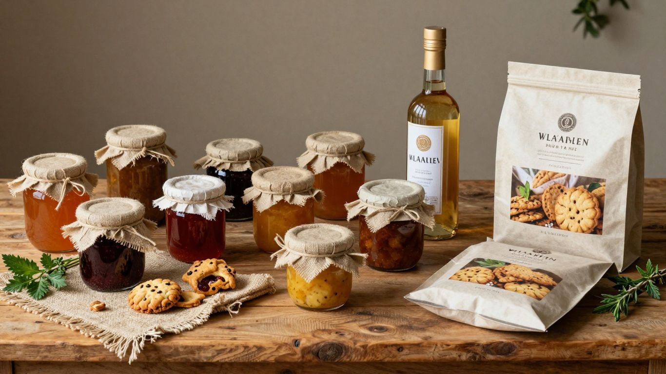 Hessische Spezialitäten auf Holztisch